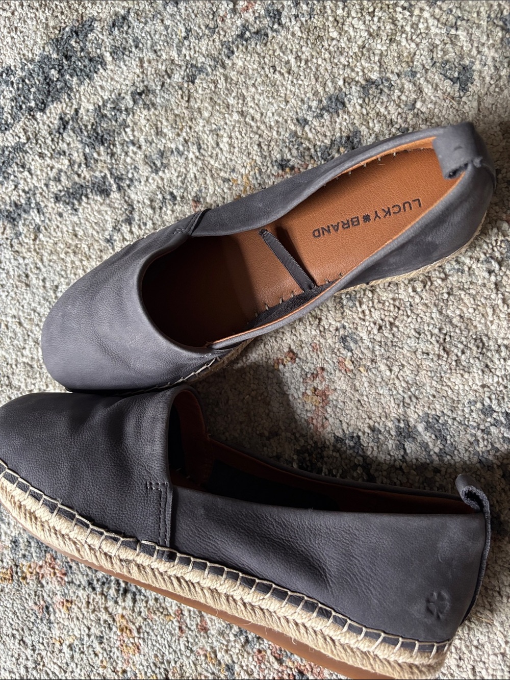 Lucky Brand Espadrille Slip-On Shoes in Gray-Blue